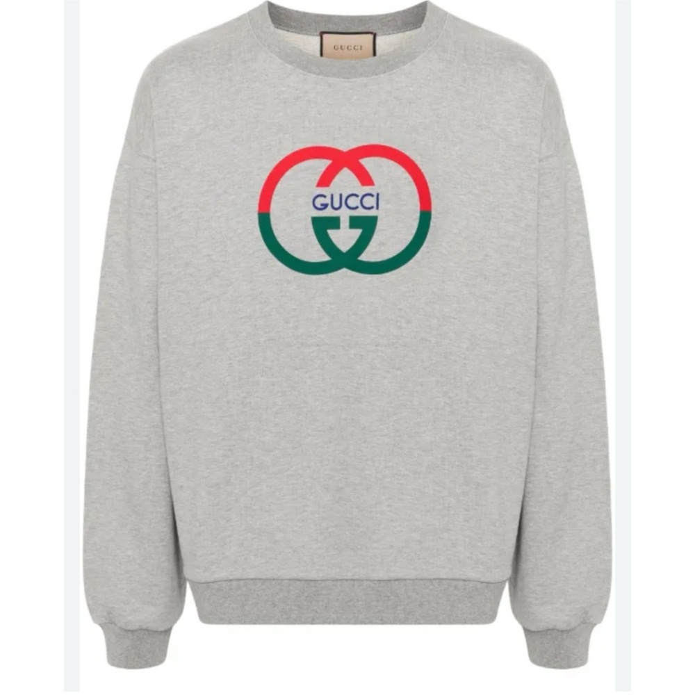 Gucci jersey, cotton GG felted sweatshirt, size XL made in Italy